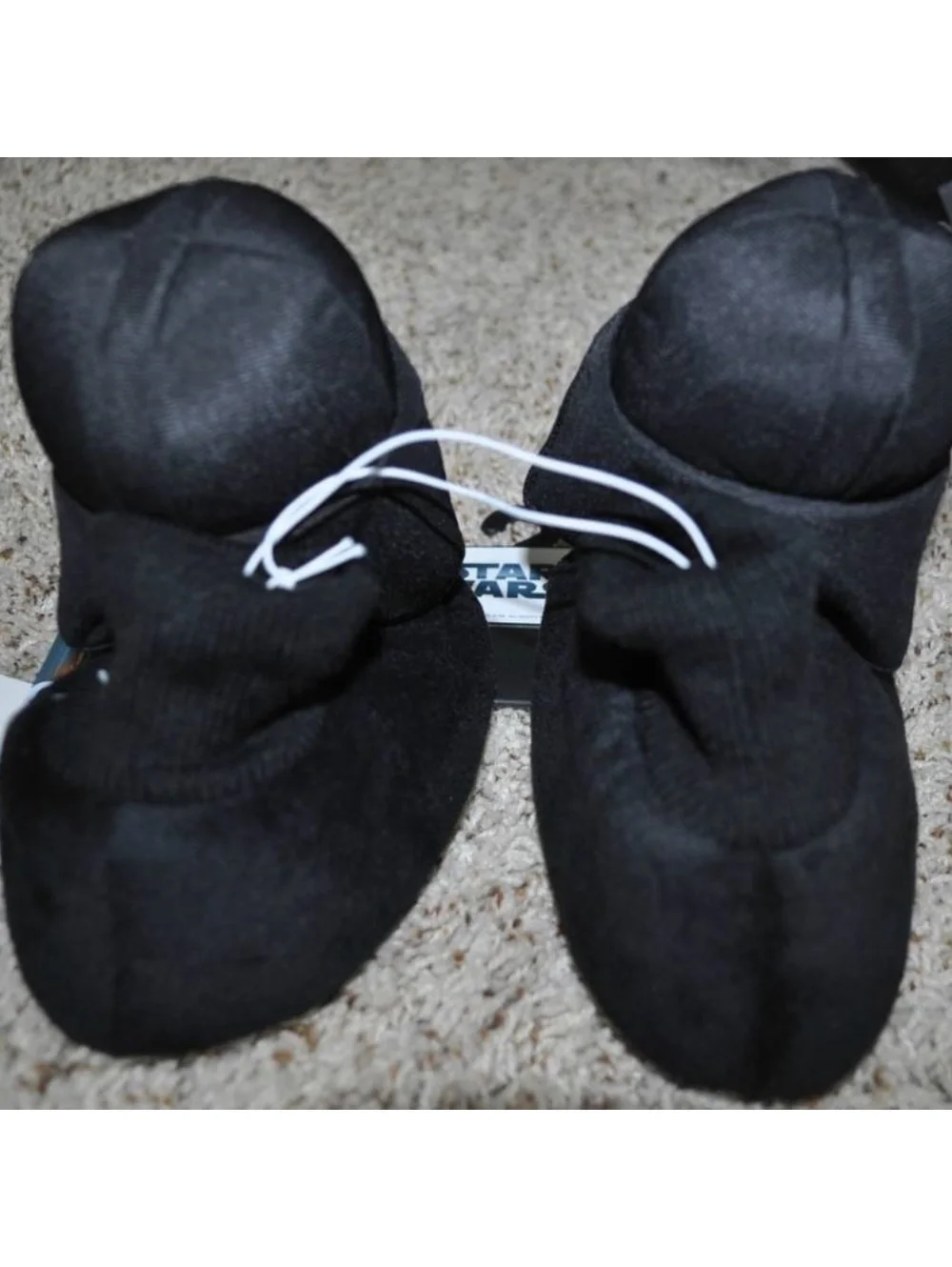 Disney Star Wars Darth Vader Slippers 9/10 Toddler Boys Black Sock Slip On